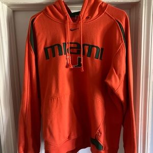 Miami hurricanes Hoodie Nike Mens Size Medium